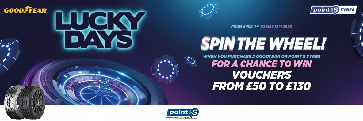 Lucky Days Point S Goodyear spin the wheel